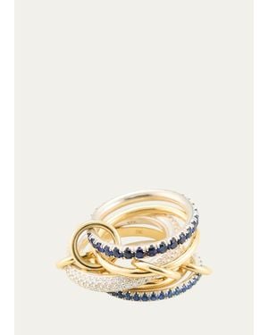 Spinelli Kilcollin Custom 5-Band Ring With Diamonds And Sapphires - Natural