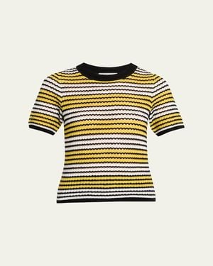 Zankov Stripe Short-Sleeve Top - Yellow