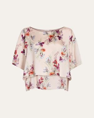 Cinq À Sept Alba Iris Bouquet Top - Pink