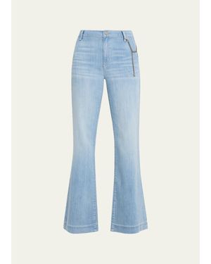 Kobi Halperin Keren Flare-Leg Denim Pants - Blue