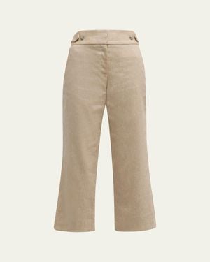 Veronica Beard Aubrie Linen Pants - Natural