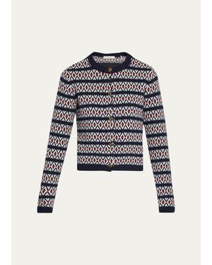 FRAME The Wool-Cashmere Cardigan - Blue
