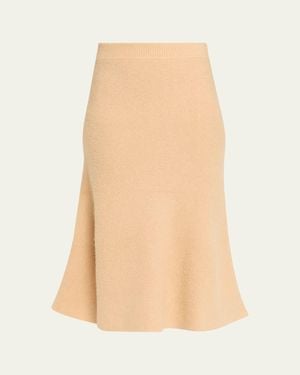 Anna Quan Campbell Bouclé Knit Midi Skirt - Natural