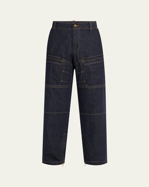 Moncler Genius X Mercedes-Benz By Nigo Washed Denim Pants - Blue