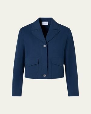 Akris Punto Cotton Seersucker Jacket - Blue