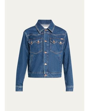 Mother The Sawtooth Denim Jacket - Blue