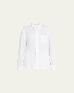 THE SALTING Classic Linen Button-Front Shirt - White