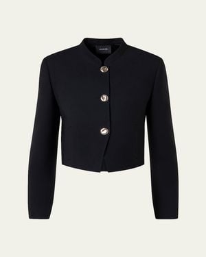 Akris Kadet Short Wool Jacket - Blue