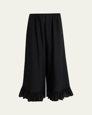 Chloé Flared Hem Silk Pants - Black