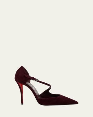 Christian Louboutin Miss Ziggyta Suede Sole Pumps - Multicolor