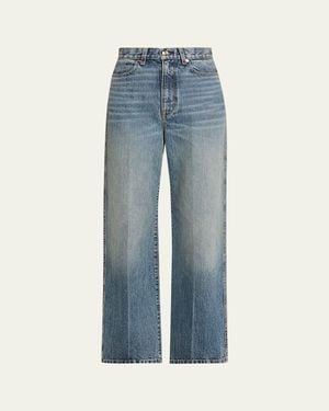 RÙADH The Quinn Acid-Washed Straight-Leg Jeans - Blue