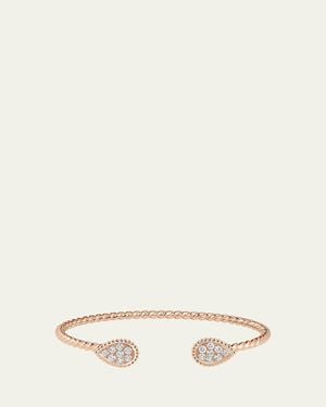 Boucheron 18K Rose Serpent Boheme Bracelet With Diamonds - Natural