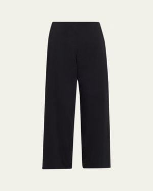 The Row Galileo Pleated Cotton-Silk Barrel-Leg Pants - Blue