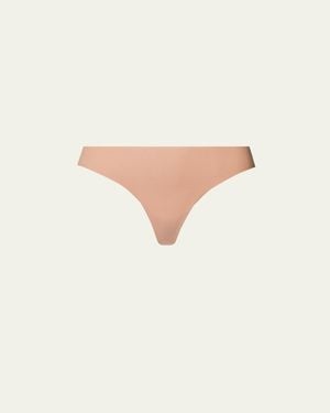 Hanro Invisible Cotton Low-Rise Thong - Natural