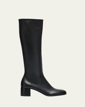 Prada Nappa Stretch Leather Knee-High Boots - Black