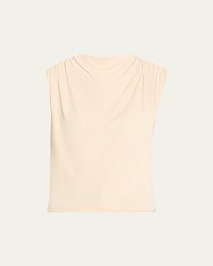 Anna Quan Emi Draped Jersey Top - Natural