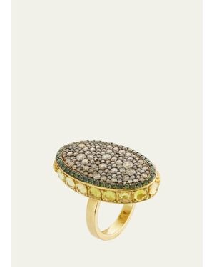 Ileana Makri Secret Garden Ring With Diamonds And Sapphires - Metallic