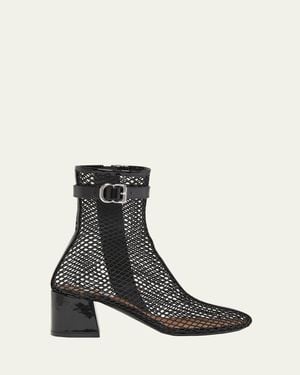 Alaïa 55Mm Fishnet Ankle Booties - Black