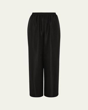 Eskandar Silk Japanese Pants - Black