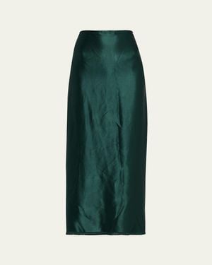 FFORME Jovie Seamless Satin Maxiskirt - Green