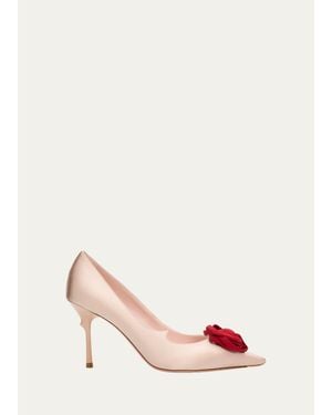 Roger Vivier 80Mm Epine Rose Satin Pumps - Pink