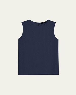 Theory Silk Straight Shell Top - Blue