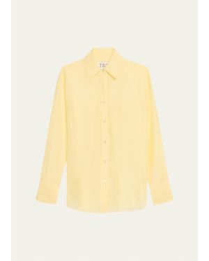 Twp Big Joe Button-Front Shirt - Yellow