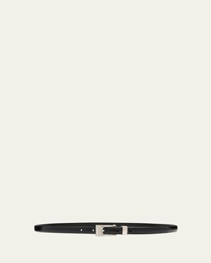 The Row Downtown Slim Leather Belt - Natural
