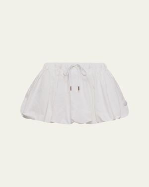 Moncler Cotton Blend Balloon Mini Skirt - White