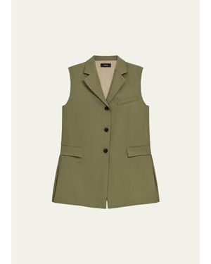 Theory Three-Button Vest - Green