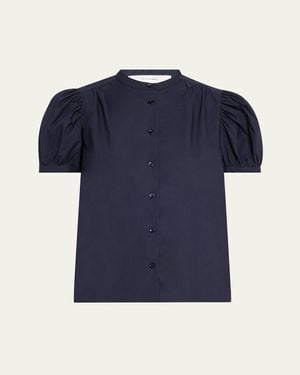 FRAME The Gathered Top - Blue