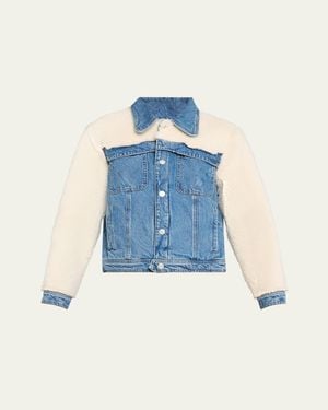 Mother Combo Denim Jacket - Blue