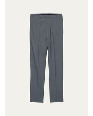 Prada Mouliné Wool Pants - Blue