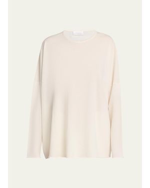 Eskandar A-Line Cashmere Sweater - White