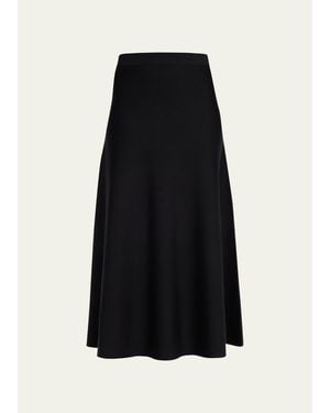 Gabriela Hearst Freddie Midi Wool-Cashmere Skirt - Gray