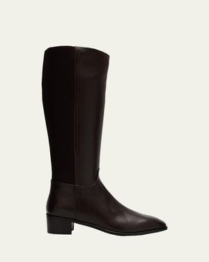 Aquatalia Ricarda Leather Knee-High Boots - Black