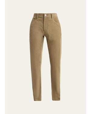 Giorgio Armani Slim-Fit Corduroy Pants - Natural