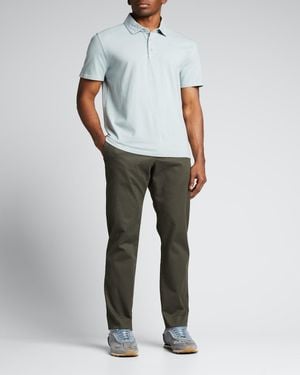 Vince Garment-Dyed Polo Shirt - Gray