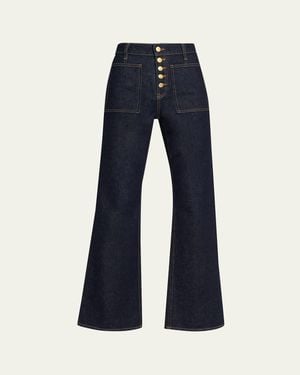 Ulla Johnson Lou Five-Button Flared Jeans - Blue