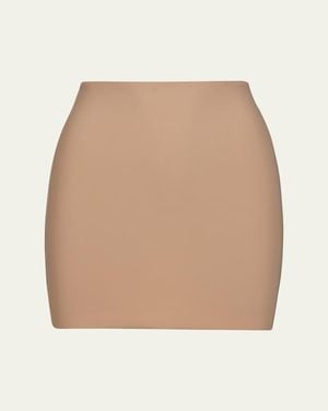 Commando Classic Microfiber Mini Half Slip W/ Shorts - Natural