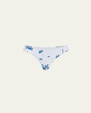 Vilebrequin Herbier Shiny Jersey Bikini Bottoms - Blue