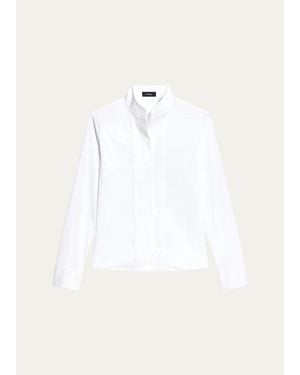Theory Tailored Cotton-Blend Shirt - White