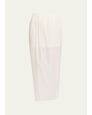 RÙADH The Daisy Long Column Skirt - Natural