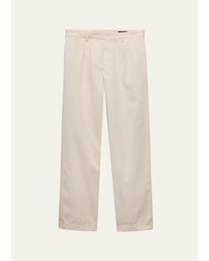 Prada Gabardine Pleated Pants - White