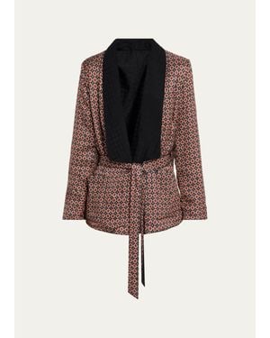 Amiri Reversible Smoking Jacket - Brown