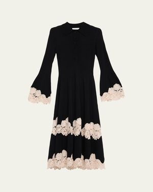 Zimmermann Valiant Merino Lace Maxi Dress - Black