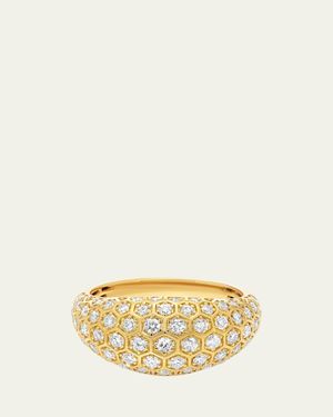 Sara Weinstock Honey Comb 18K & Diamond Pinky Signet Ring - Natural