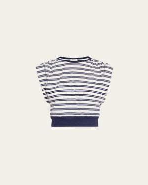 Jonathan Simkhai Joie Striped Cotton-Jersey Top - Blue