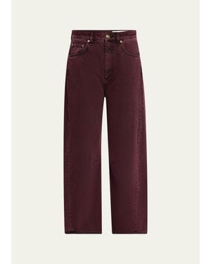 Rag & Bone Charlie High-Rise Barrel Jeans - Purple