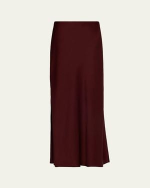 Brunello Cucinelli Long Double-Vent Skirt - Red